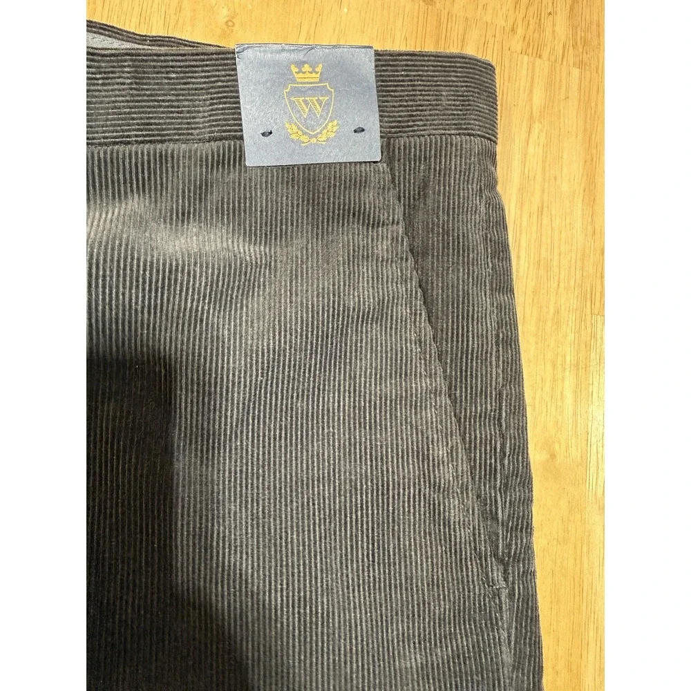 NWT Wallin & Bros Corduroy Pants Mens 40 Charcoal Gray Unhemmed Nordstrom